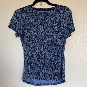 Nike Blue and Black Short-Sleeve Athletic Tee